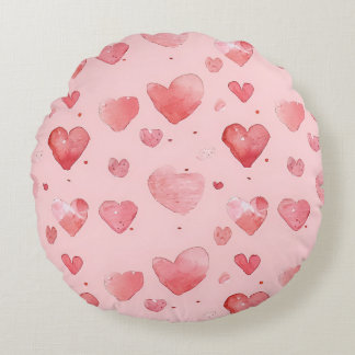 Beau coeur motif Round Coussin