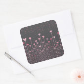 Beau Coeurs Roses Sticker Saint Valentin (Enveloppe)