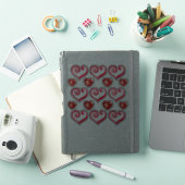Beau Coeurs rouges Stickers transparent transparen (Couverture iPad)