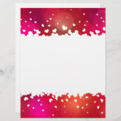 Beau Coeurs Volants Bordure En-Tête Papier à lettr (Devant / Derrière)