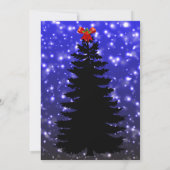 Beau Cool Bleu Arbre de Noël Invitation (Dos)