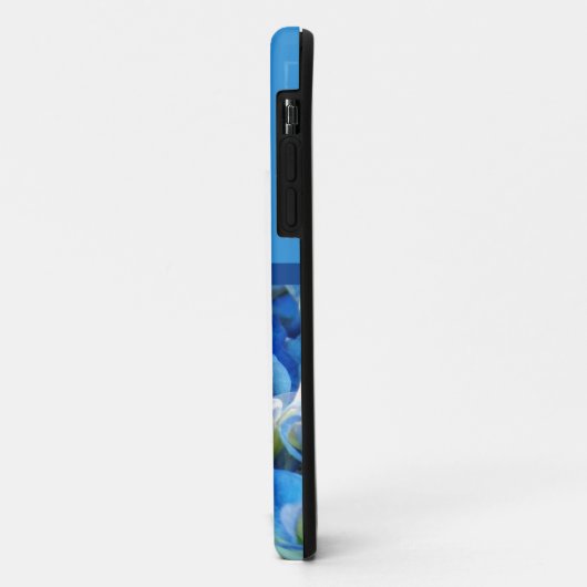 Beau coque de fleurs hydrangées bleues (Dos/Gauche)