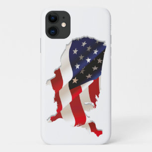 Beau coque iphone de la carte du drapeau américain