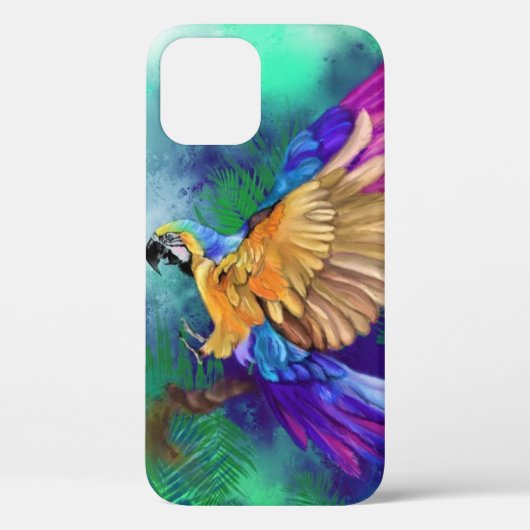Beau coque iphone de perroquet couleur (Verso)