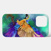 Beau coque iphone de perroquet couleur (Verso (horizontal))