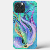 Beau coque iphone octopus couleur (Verso)