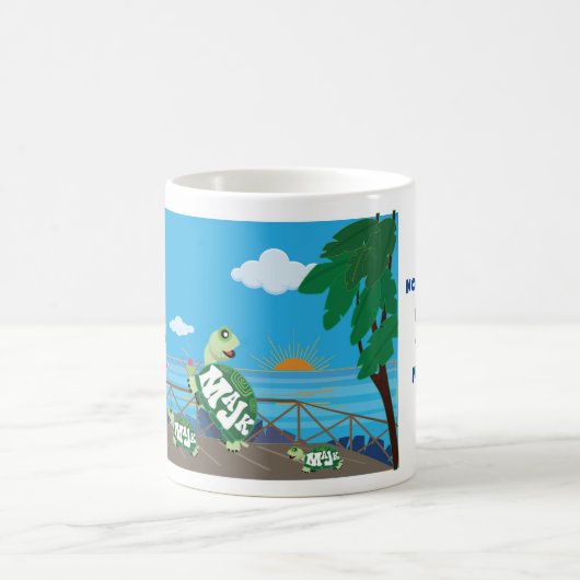 Beau coucher de soleil avec MaJk Turtle Coffee Mug (Centre)