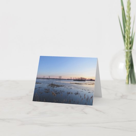 Beau coucher de soleil - Carte de voeux vierge (Devant)