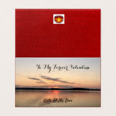 Beau coucher de soleil de la Valentine's Card sur  (Outside Unfolded)