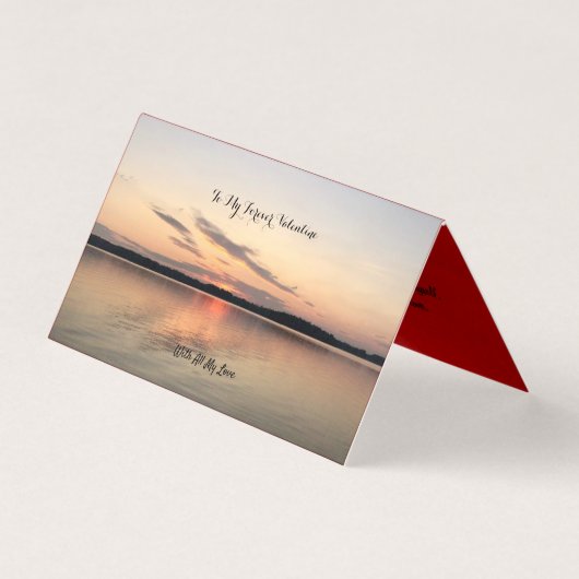 Beau coucher de soleil de la Valentine's Card sur (Front)