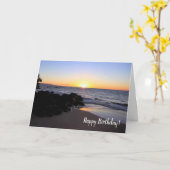 Beau coucher de soleil de Maui sur la carte de voe (Fleur jaune)