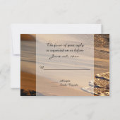 Beau coucher de soleil Sandy Beach Mariage RSVP (Dos)