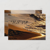 Beau coucher de soleil Sandy Beach Mariage RSVP (Devant / Derrière)