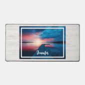 Beau coucher de soleil sur un lac de Calme (Recto)