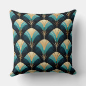 Beau coussin Art Déco Style Ventilateur (Verso)