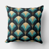 Beau coussin Art Déco Style Ventilateur (Recto)