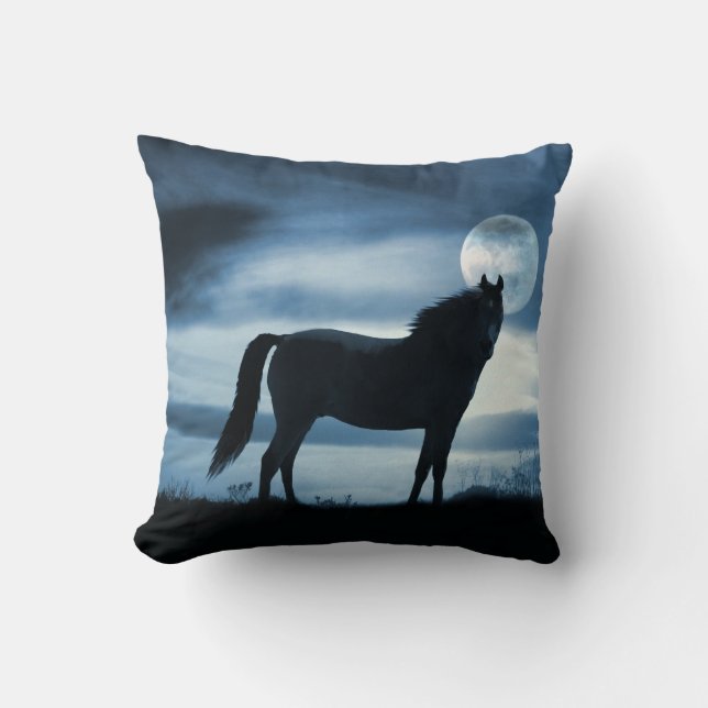 Beau Coussin de cheval et de lune (Recto)