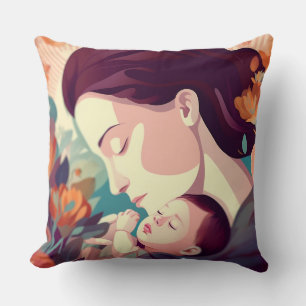 Beau Coussin de la fête des mères