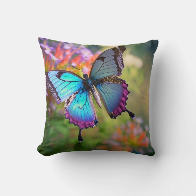 Beau Coussin décoratif papillon (Recto)