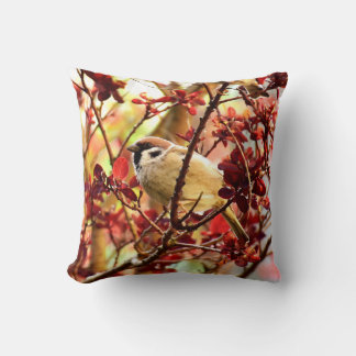 Beau Coussin d'oiseaux - Nature Inspiré Décoratif