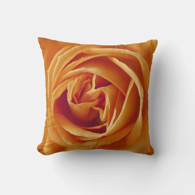 Beau Coussin Floral Fleur Rose Jaune (Recto)