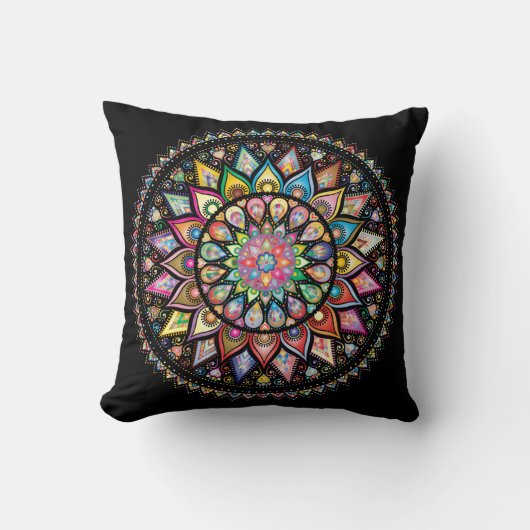 Beau coussin Mandala (Recto)
