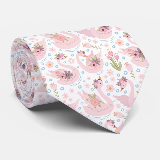 Beau Cravate de cygne floral (Roulé)