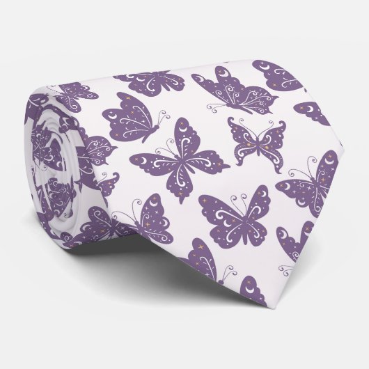 Beau Cravate de jardin de papillons floraux (Roulé)