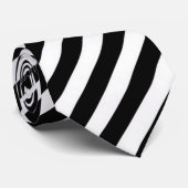 Beau Cravate rayé noir et blanc (Roulé)
