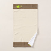 Beau crocodile sur beige et marron (Serviette à main)