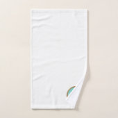 Beau cygne blanc dans une eau bleu turquoise (Serviette à main)