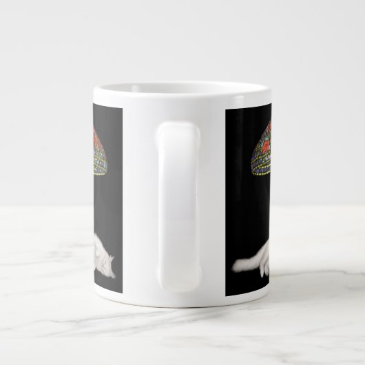 Beau de Angora Kat Suntanning Extra Grote Beker (Achterkant)