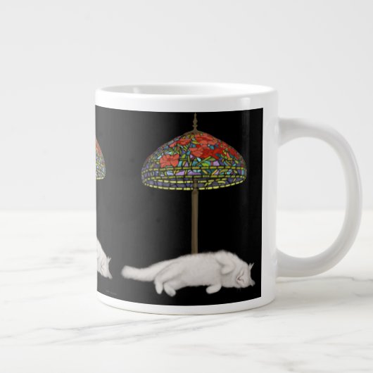 Beau de Angora Kat Suntanning Extra Grote Beker (Rechts)