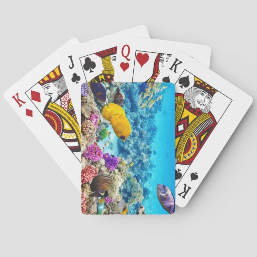 Beau Deck de Cartes à Jouer de Poisson (dos)