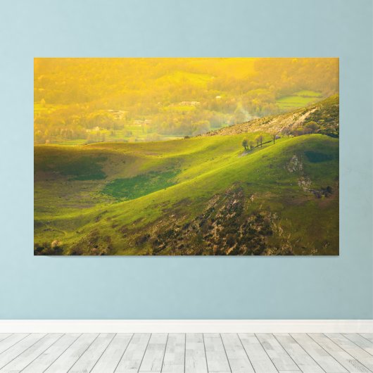 Beau décor de la toile des collines Imprimer (Insitu (Plancher de Bois))