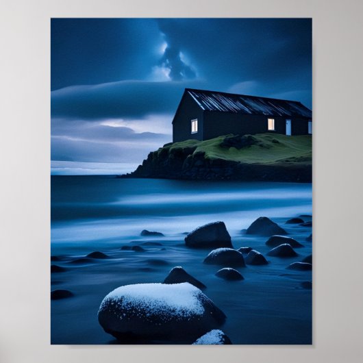 Beau décor marin ou affiche de dessin (Devant)