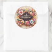 Beau design dynamique Sticker d'anniversaire (Sac)