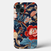 Beau design fleur complexe iPhone 13 Coque (Verso)