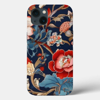 Beau design fleur complexe iPhone 13 Coque