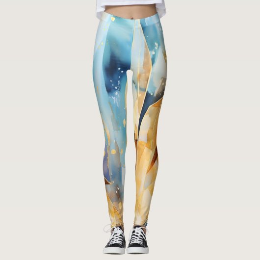 Beau design moderne Abstrait Leggings (Devant)