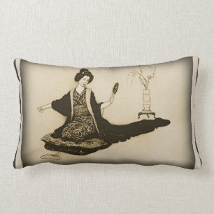 Beau dessin japonais Vintage, Coussin Geisha