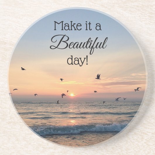 Beau Dessous de verre de Sunrise Beach Day (Devant)