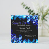 Beau Diamant Bleu Doux 16 Invitation (Debout devant)