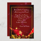 Beau Dîner de Noël Invitation (Devant / Derrière)