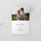 Beau élégant Mariage de Merci de script noir (Intérieur)