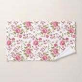 Beau élégant motif fleuri rose vintage (Serviette à main)