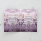 Beau Élégant Purple Floral Programmes funéraires (Intérieur)