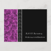 Beau Élégant Rose violet Faire-part de mariage (Dos)