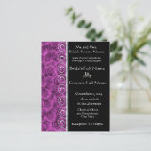 Beau Élégant Rose violet Faire-part de mariage (Debout devant)