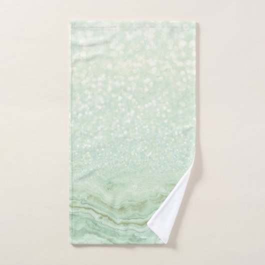 Beau éléphant avec un arc rose dans une clairière (Serviette à main)